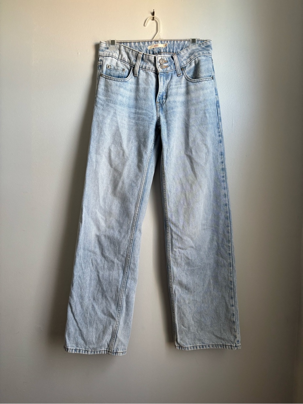 Levi’s super low light wash baggy jean